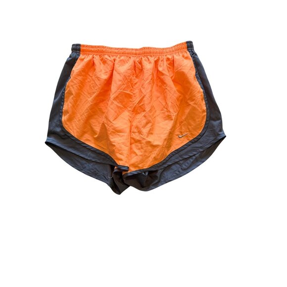 Nike Women's 3.0" Tempo DRI-FIT Yoga Gym Shorts Orange Grey Size M - Picture 1 of 5